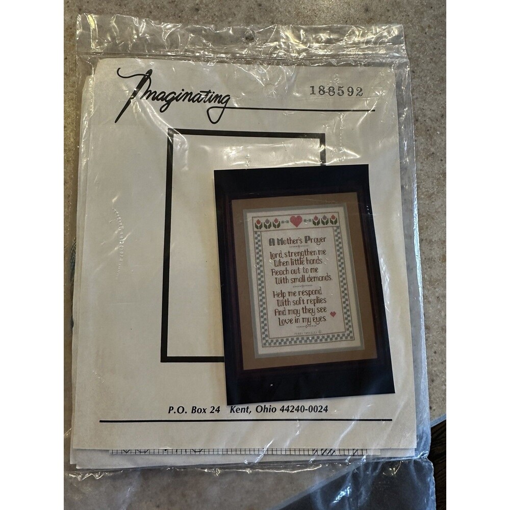 Counted Cross Stitch Kit 188592 Mom Embroidery Vintage Imaginating Mother Prayer